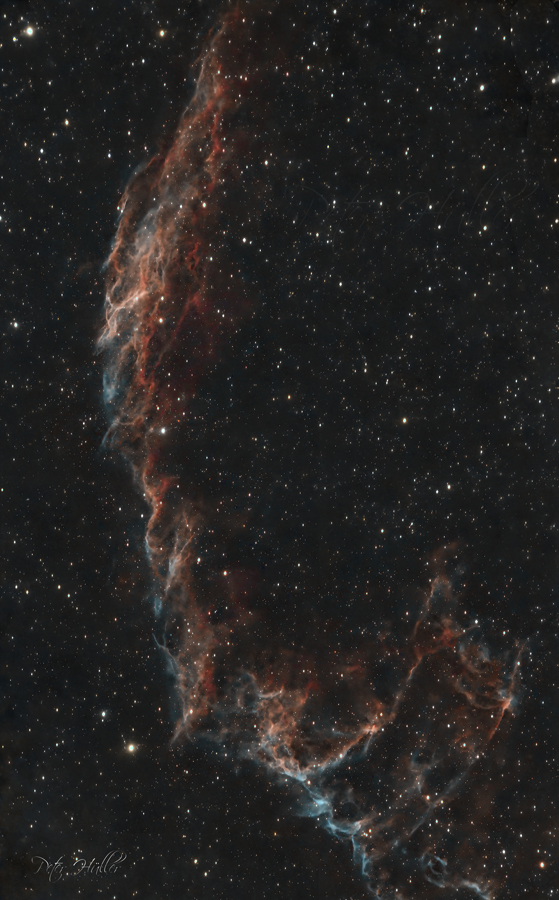 Cirrusnebel-NGC-6992 Es handelt sich um einen Emissionsnebel und Reflexionsnebel.