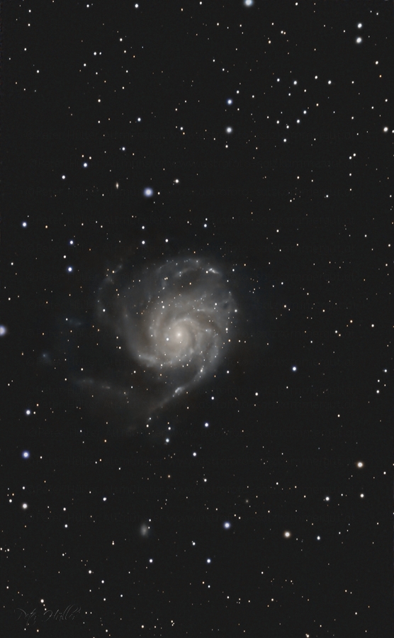 Galaxie M101 ist eine Spiralgalaxie Entfernung zur Erde 22 Millionen Lichtjahre.